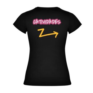 Camiseta NIÑA negra detras